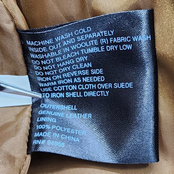 Vintage 90s Bernardo Jacket Womens M Brown Suede Leather Button Front Car Coat - Picture 5 of 9